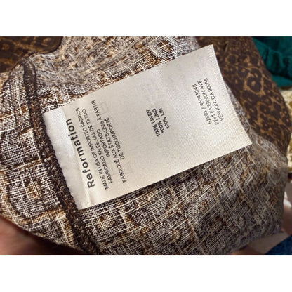 REFORMATION Madilyn Linen Dress In Vesuvio Size 12