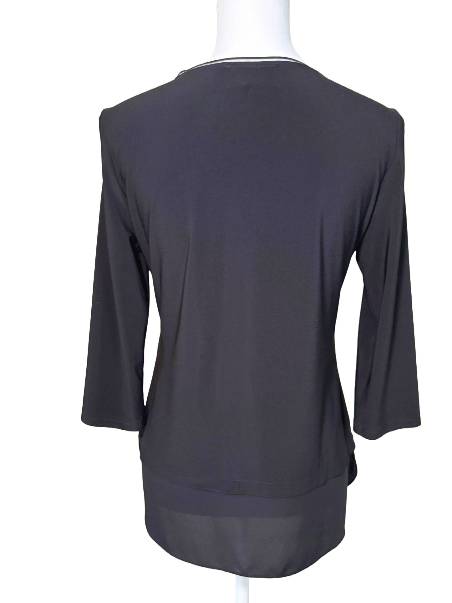 New Joseph Ribkoff Black Blouse, Size 6