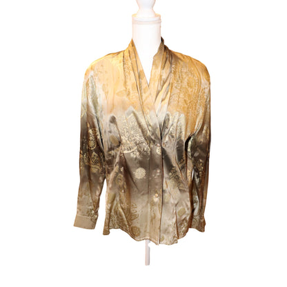 Vintage Escada Ombre Lace Print Blouse, US 12