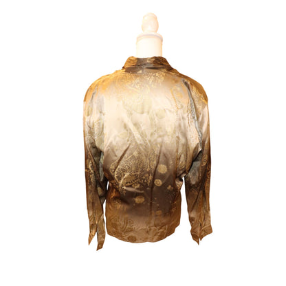 Vintage Escada Ombre Lace Print Blouse, US 12