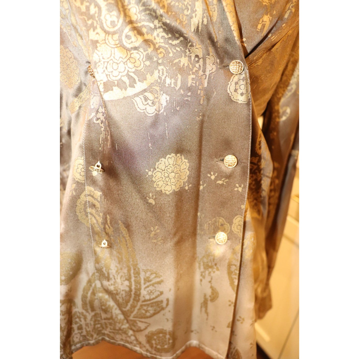 Vintage Escada Ombre Lace Print Blouse, US 12