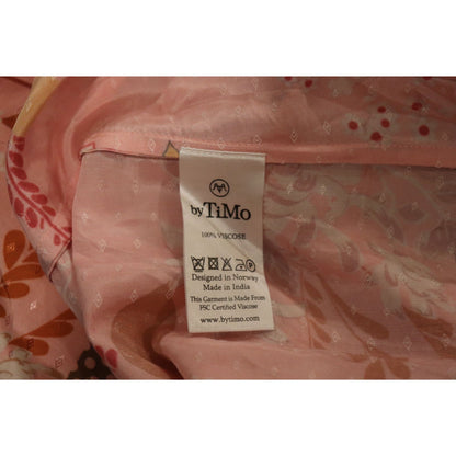 By TiMo Floral Long-Sleeve Womens Pleated Mini Dress, Large