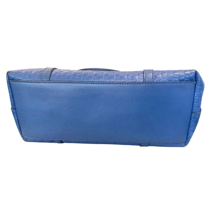 Gucci Blue Microguccissima Leather Handbag with COA
