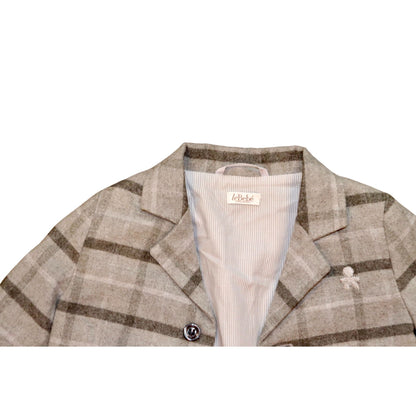 Le Bebe Baby Blazer Jacket Gray Plaid, 6M NWT