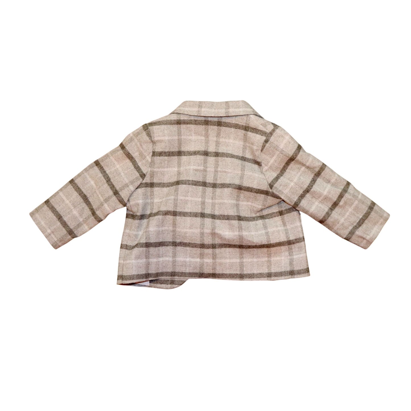 Le Bebe Baby Blazer Jacket Gray Plaid, 6M NWT