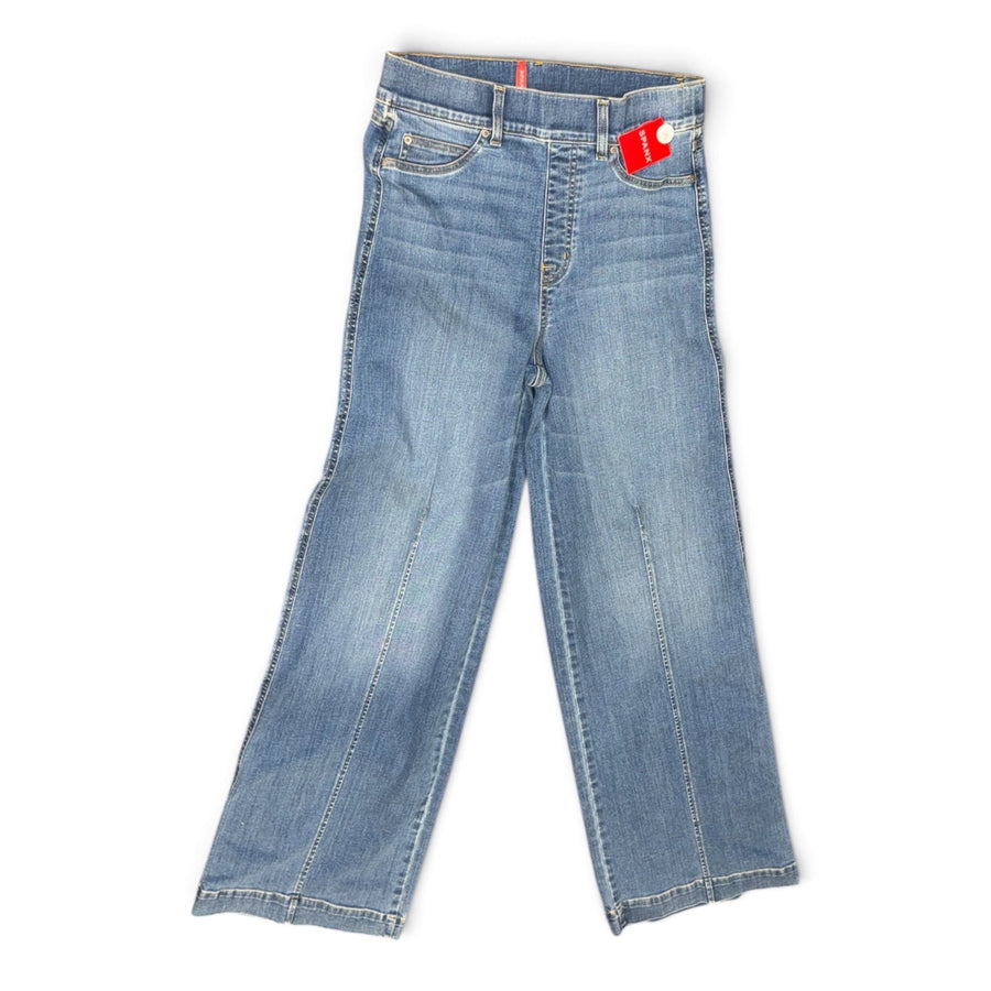 Spanx Womens Tall Medium Wash Wide-Leg Denim Jeans M New With Tags