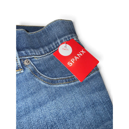 Spanx Womens Tall Medium Wash Wide-Leg Denim Jeans M New With Tags