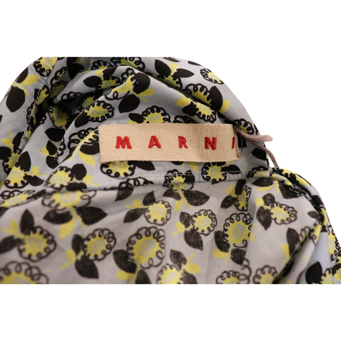 Marni Floral Print Poplin Sleeveless Tank Top, Size 40 NWT