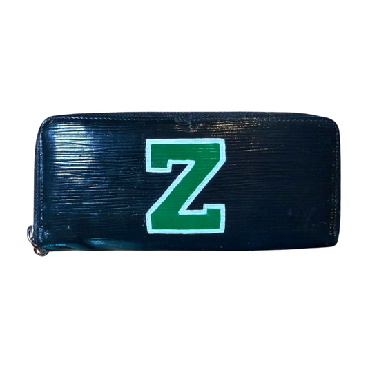 Louis Vuitton Epi Leather Zip Wallet, Upcycled "Z" Design