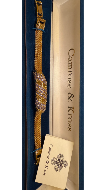 Camrose & Kross Jacqueline Kennedy Collection Gold-Tone Purple Crystal Bracelet