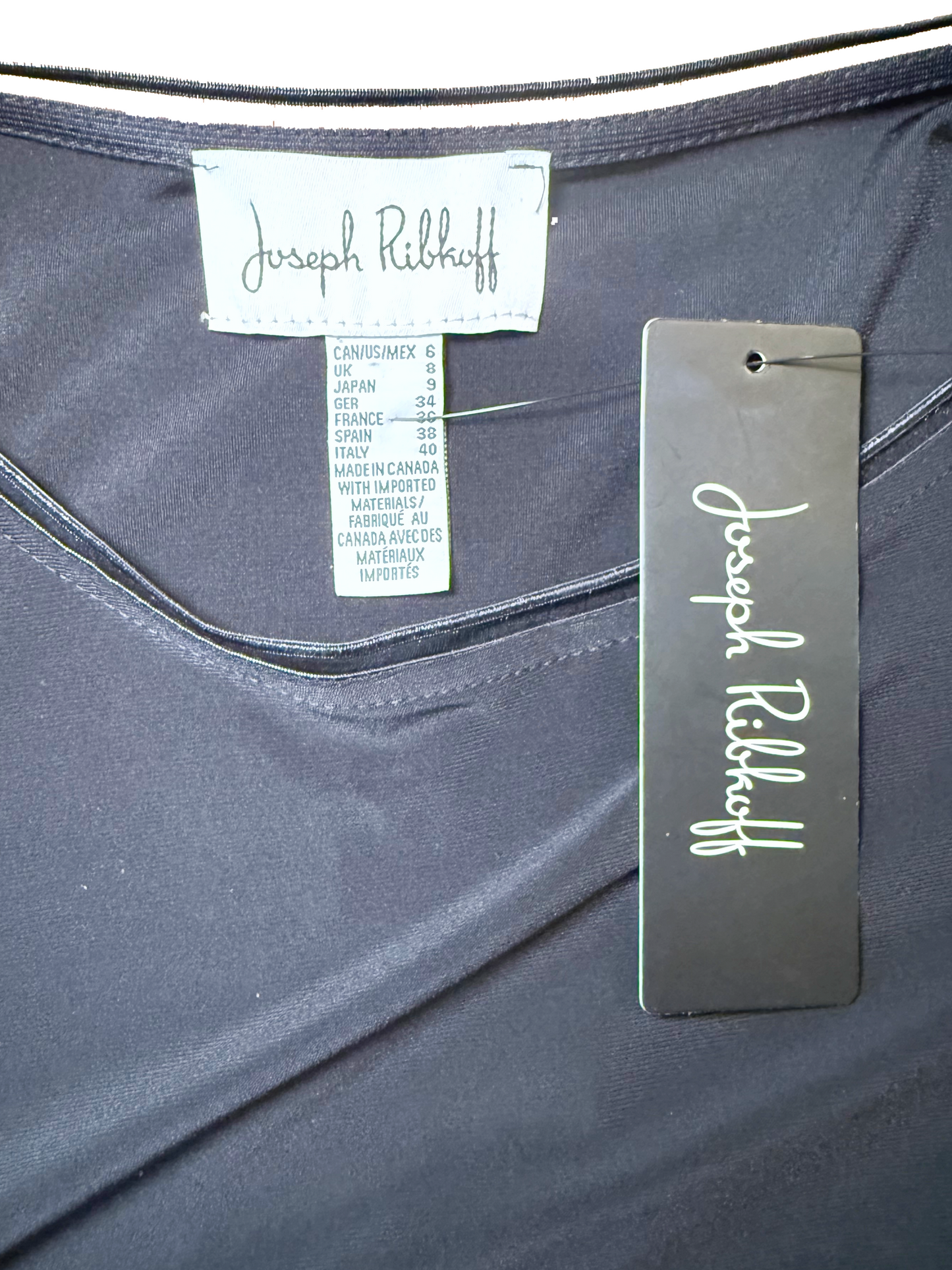 New Joseph Ribkoff Black Blouse, Size 6