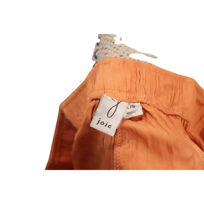 Joie Orange Wide-Leg Pleated Pants, Large