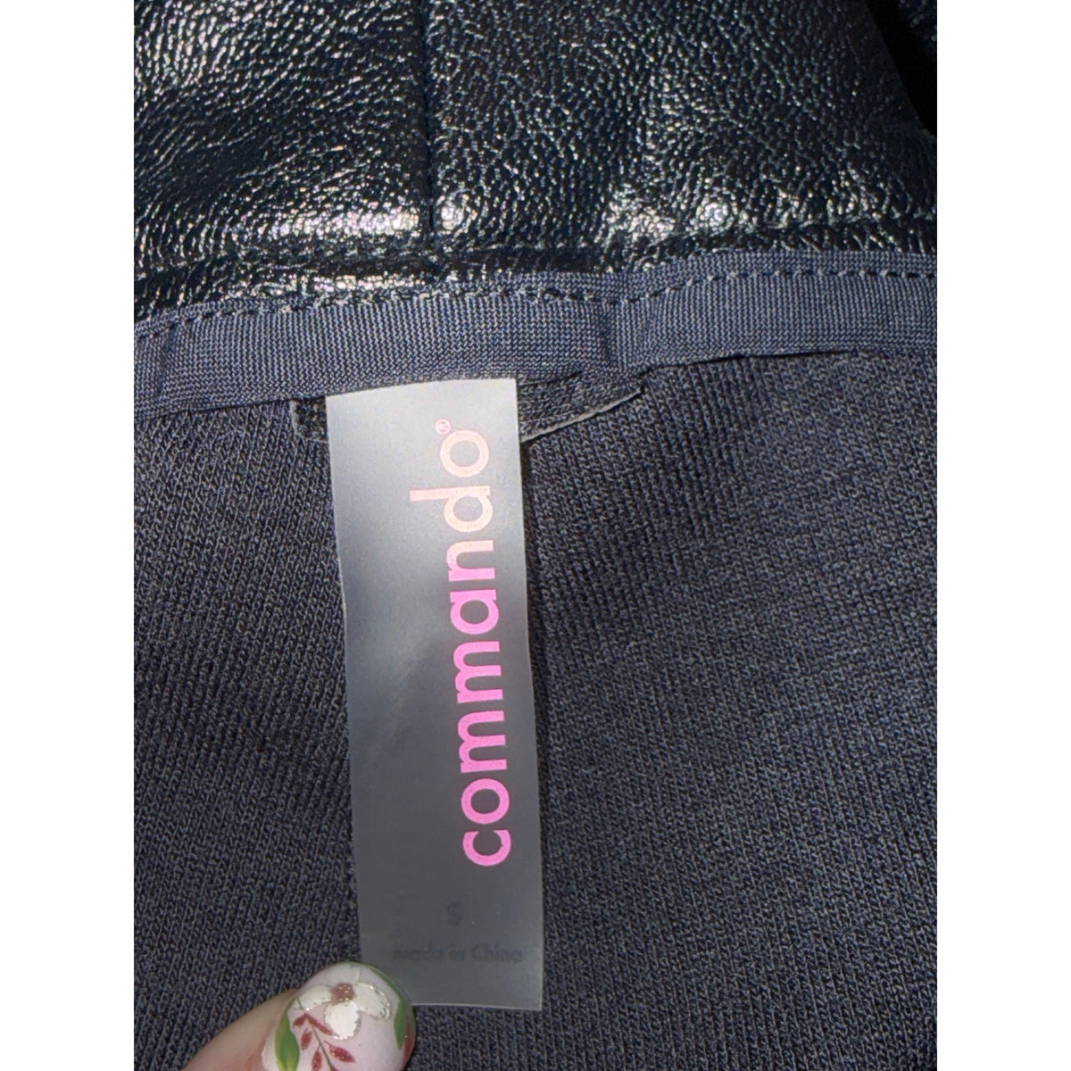 Commando Faux Leather Black High-Waisted Shorts Size S