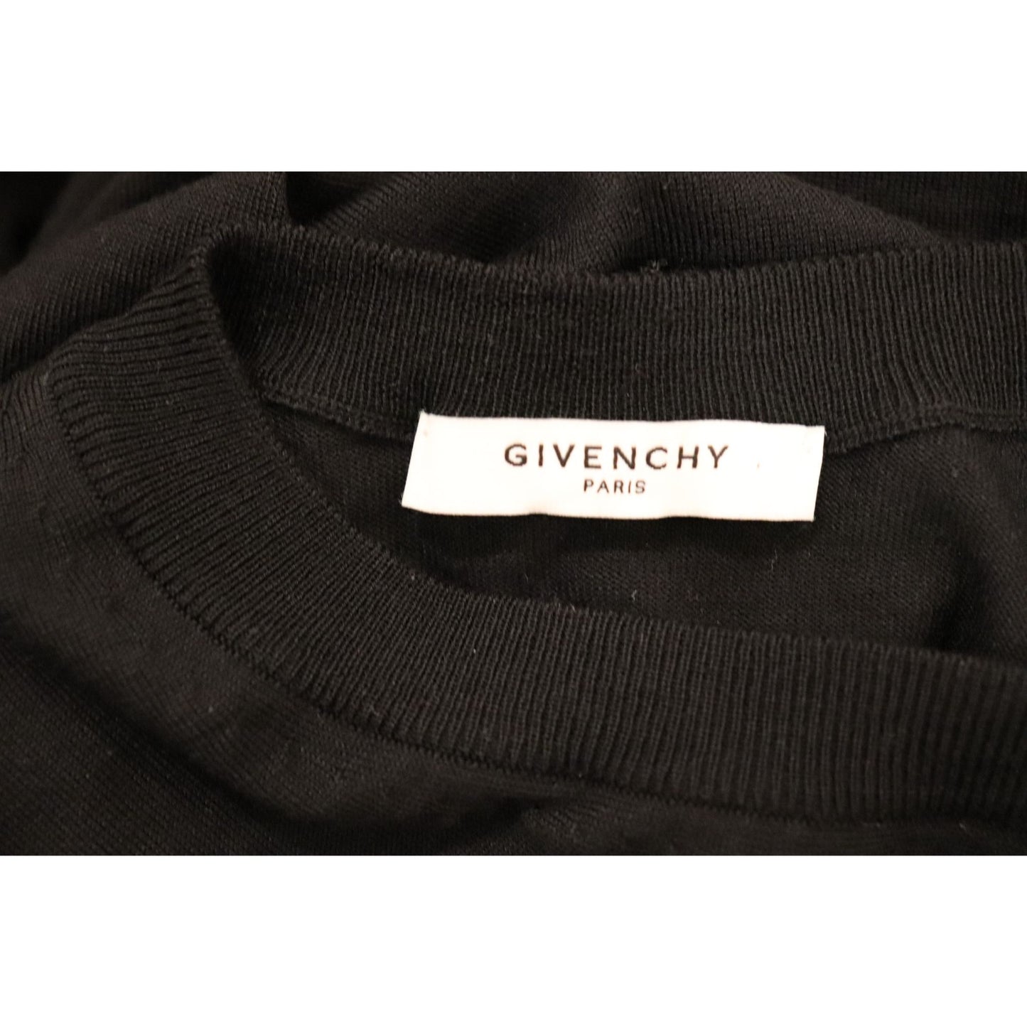 Givenchy Black Wool Sweater With Red & Beige Striped Details And Adjustable Waist Tie Size S