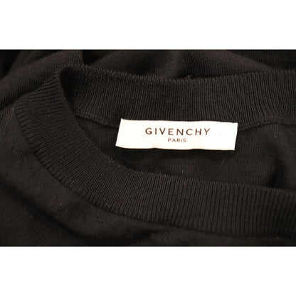 Givenchy Black Wool Sweater With Red & Beige Striped Details And Adjustable Waist Tie Size S