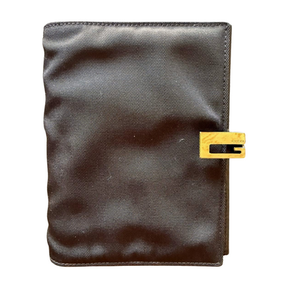 Gucci Black Nylon and Leather Planner and Organizer