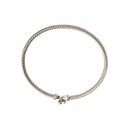 David Yurman Classic Cable Sterling Silver & 18k Gold Heart Bracelet