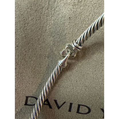 David Yurman Classic Cable Sterling Silver & 18k Gold Heart Bracelet