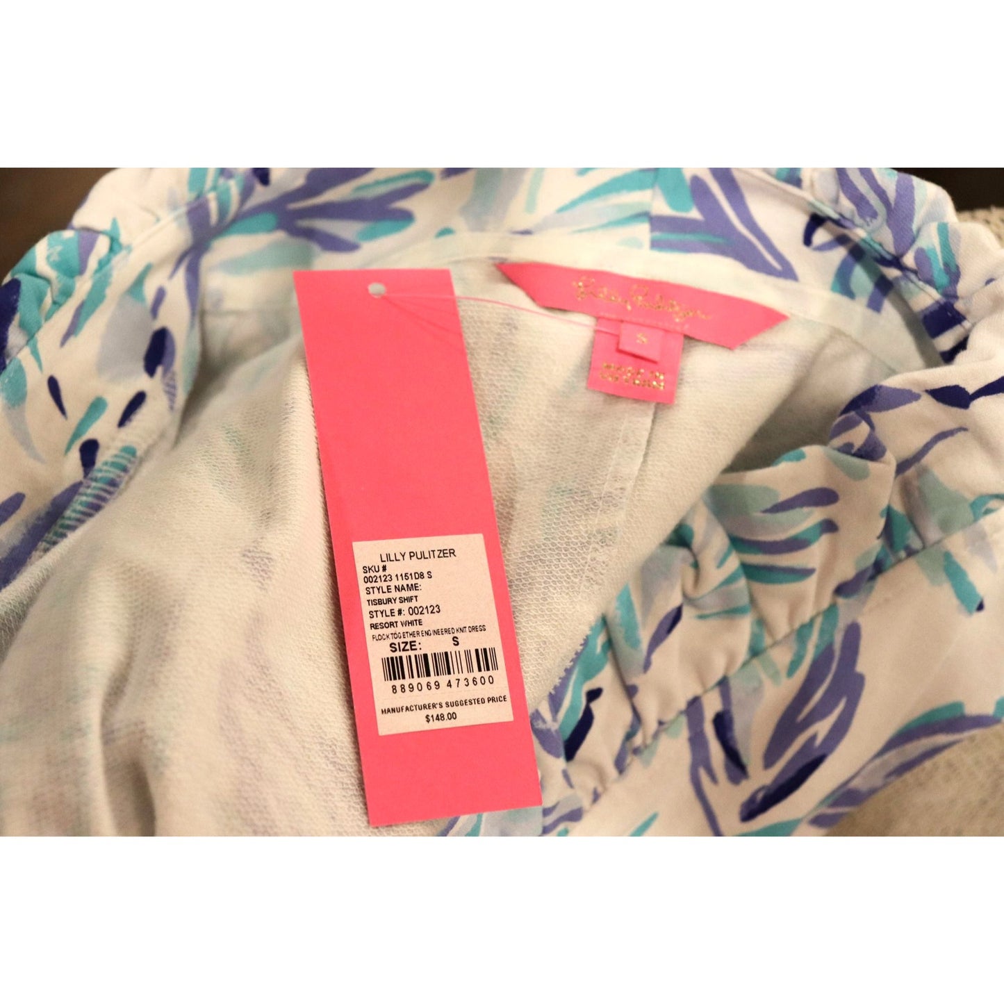 Lilly Pulitzer Tisbury Shift Dress Resort White Flock Together, Small NWT
