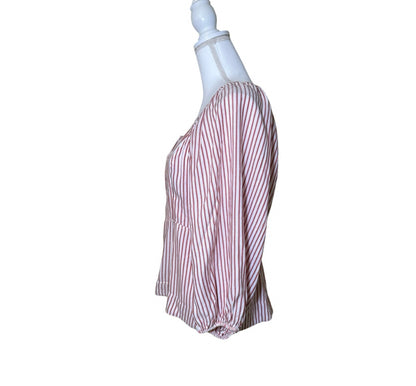 CAbi The Visionary Carnival Top – Festive Stripe | Size Medium