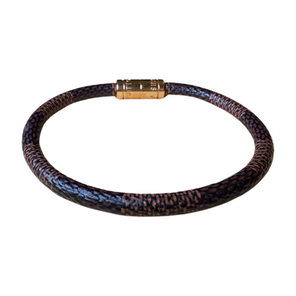 Louis Vuitton Damier Ebene Leather Bracelet