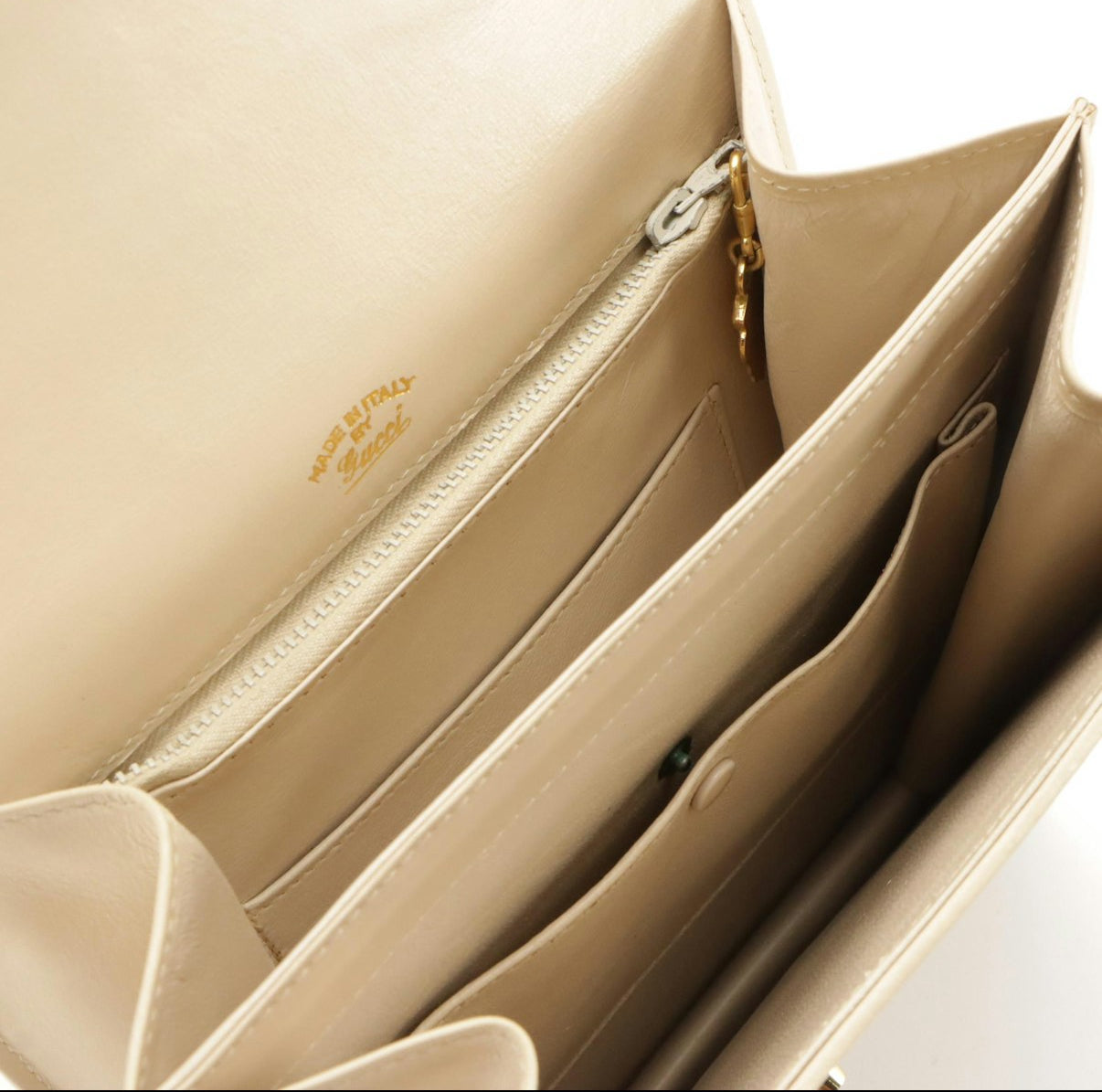 Rare Vintage Gucci Structured Flap Top Shoulder Bag – Beige GG Canvas