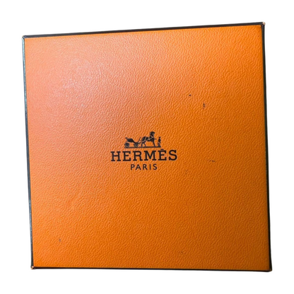 Hermès Cages d’H “H” Cube Pendant Necklace – Pink Enamel on Silver-Tone Chain (With Box)