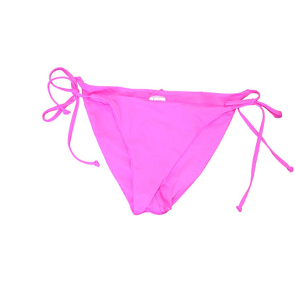 Becca Pink Tie-Side Bikini Bottoms, Large