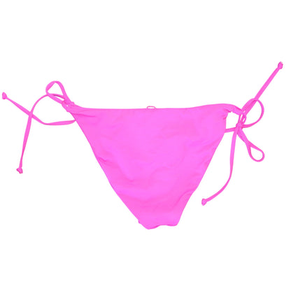 Becca Pink Tie-Side Bikini Bottoms, Large