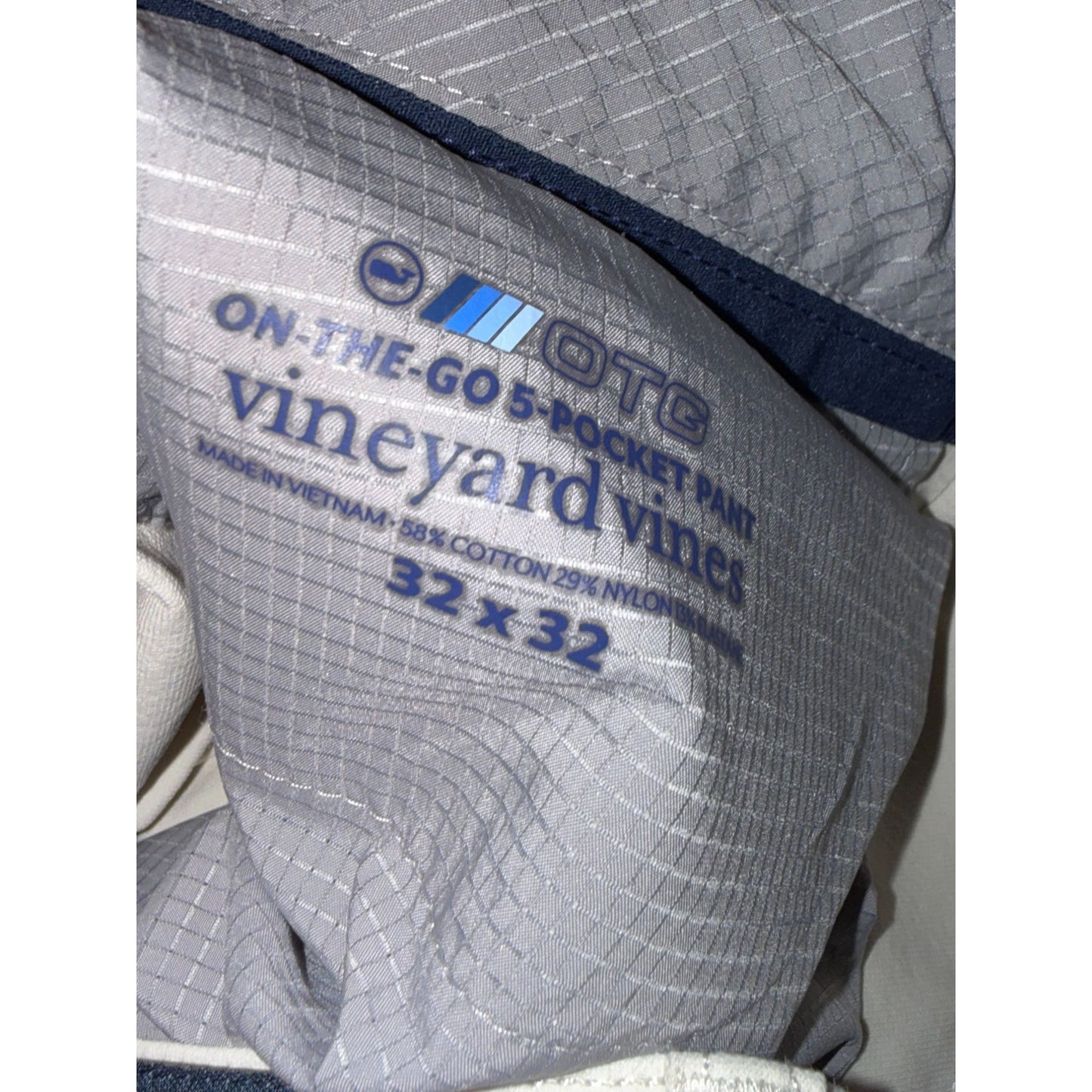 Vineyard Vines Mens On-The-Go 5-Pocket Pants 32x32 Beige Cotton-Blend Lightweight With Tags