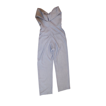 Matériel Tbilisi Strapless Blue Womens Jumpsuit, size 8