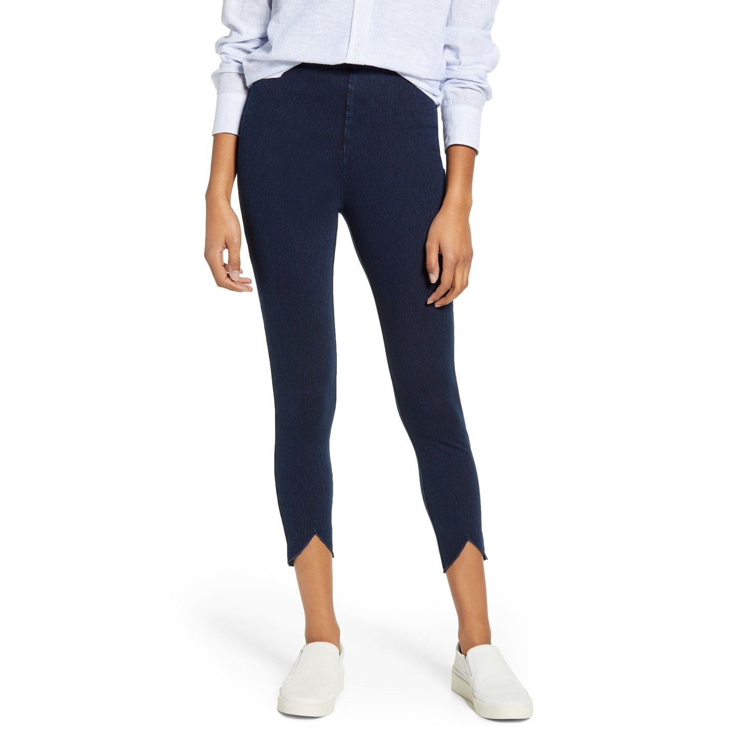 Lysse Lynette Scallop Edge Denim, Small NWT