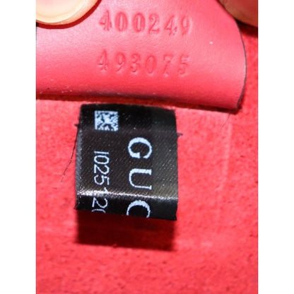 Gucci Dionysus GG Supreme Canvas Shoulder Bag With Red Suede Trim & Silver-Tone Chain Strap Includes Box & Dust Bag