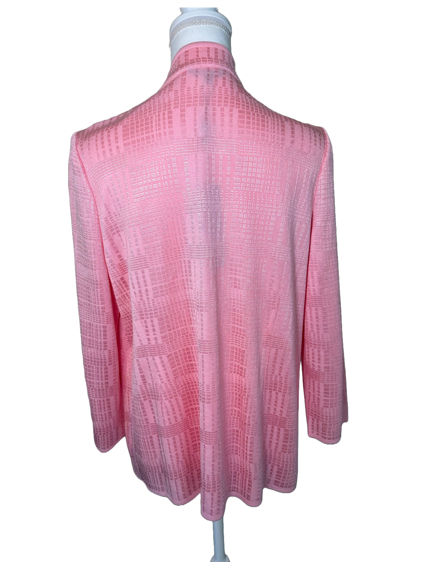 New Misook Textured Knit Cardigan, Size Medium