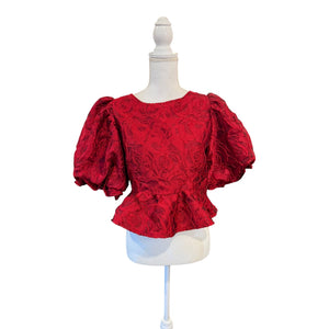 Sister Jane Sister Jane Tate Rose Jacquard Top  Size M