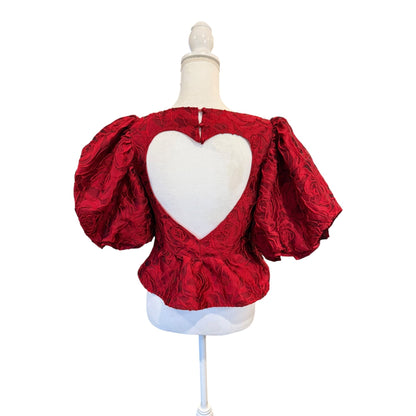 Sister Jane Sister Jane Tate Rose Jacquard Top  Size M