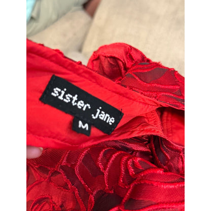 Sister Jane Sister Jane Tate Rose Jacquard Top  Size M