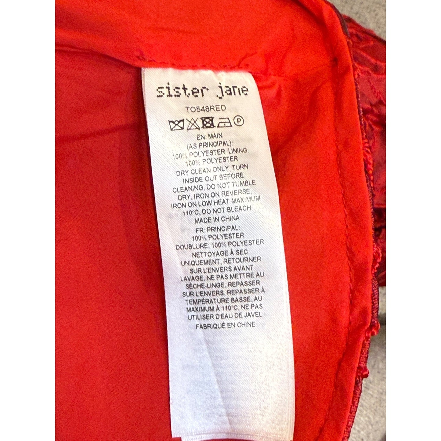 Sister Jane Sister Jane Tate Rose Jacquard Top  Size M