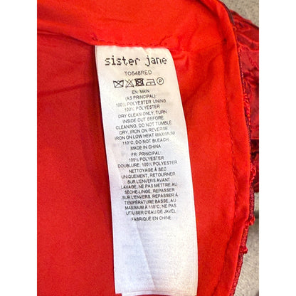 Sister Jane Sister Jane Tate Rose Jacquard Top  Size M