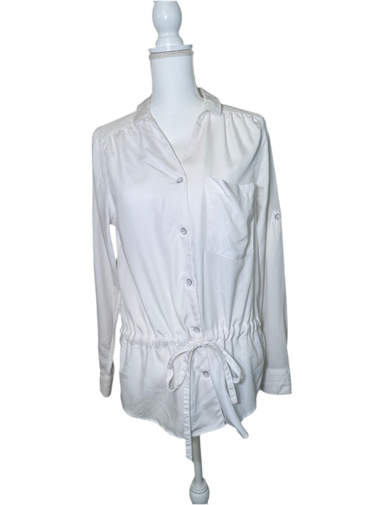 Rag & Bone White Drawstring Tunic Shirt - Size Small
