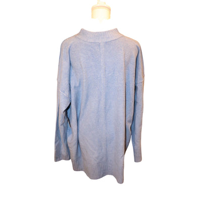 Free People Phoebe High-low Tunic Sweater In Waterfall Heather, XL NWT
