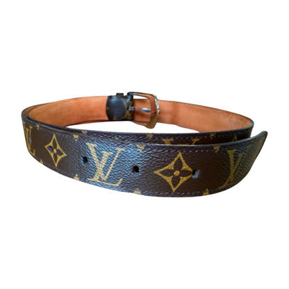 Authentic Louis Vuitton Monogram Leather Belt – Size 90/36