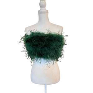 Lamarque Zaina Feather Bustier Bandeau, Large (fits M)