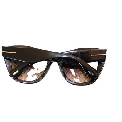 Tom Ford Womens Cat-Eye Black Sunglasses With Gradient Lenses Made In Italy