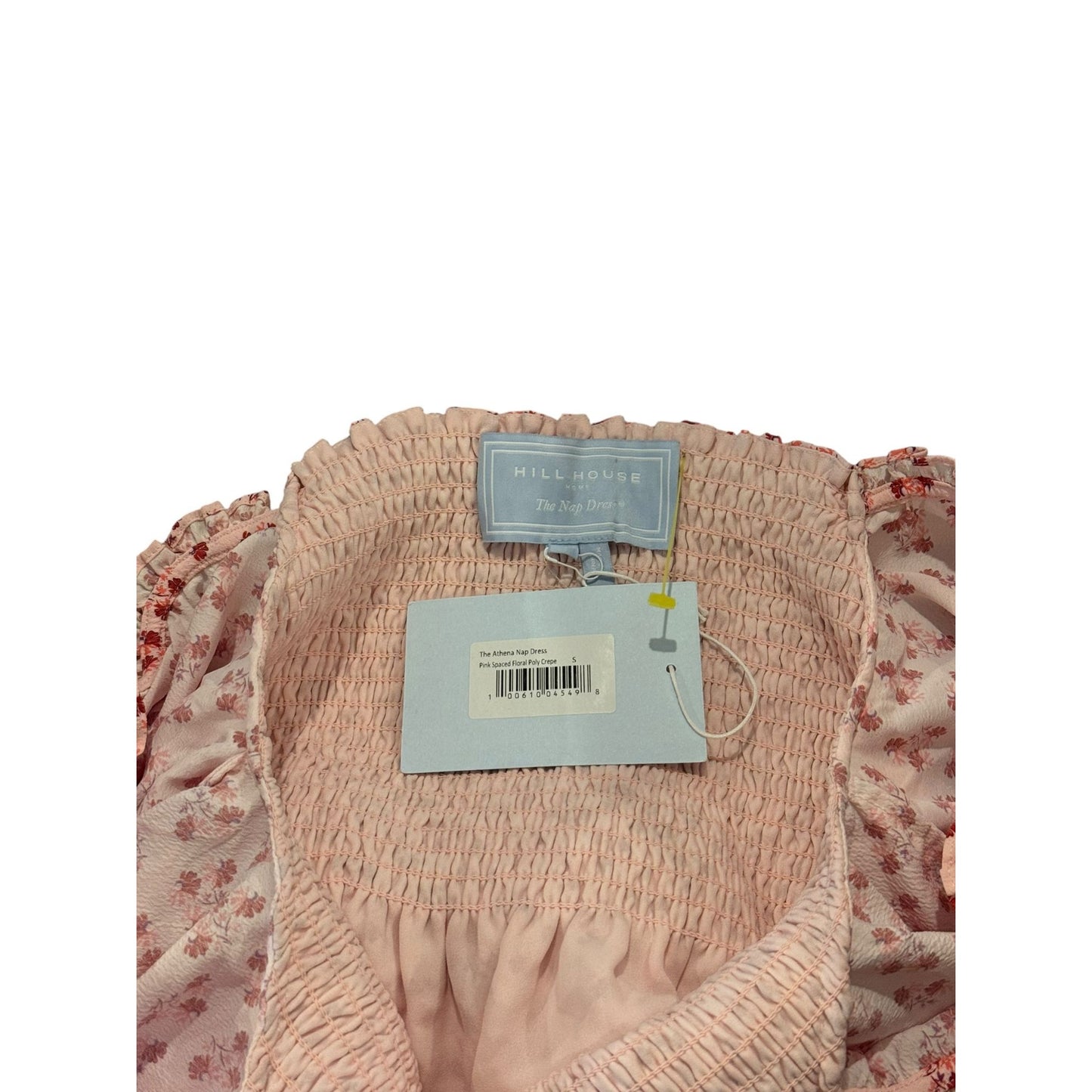 Hill House Pink Athena Nap Dress With Ruffle Sleeves, Small NWT