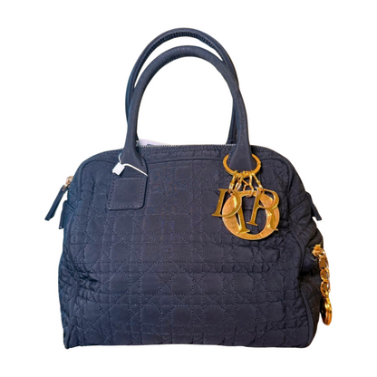Lady Dior Cannage Medium Quilted Nylon Handbag