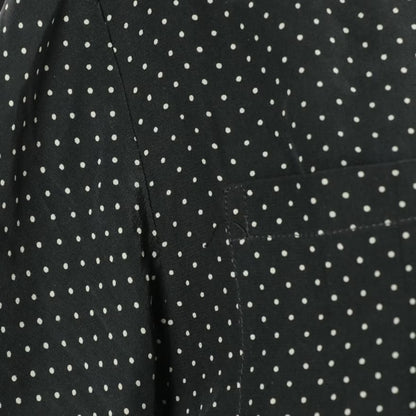 Vintage Burberry Black & White Polka Dot Silk Blouse, size 6