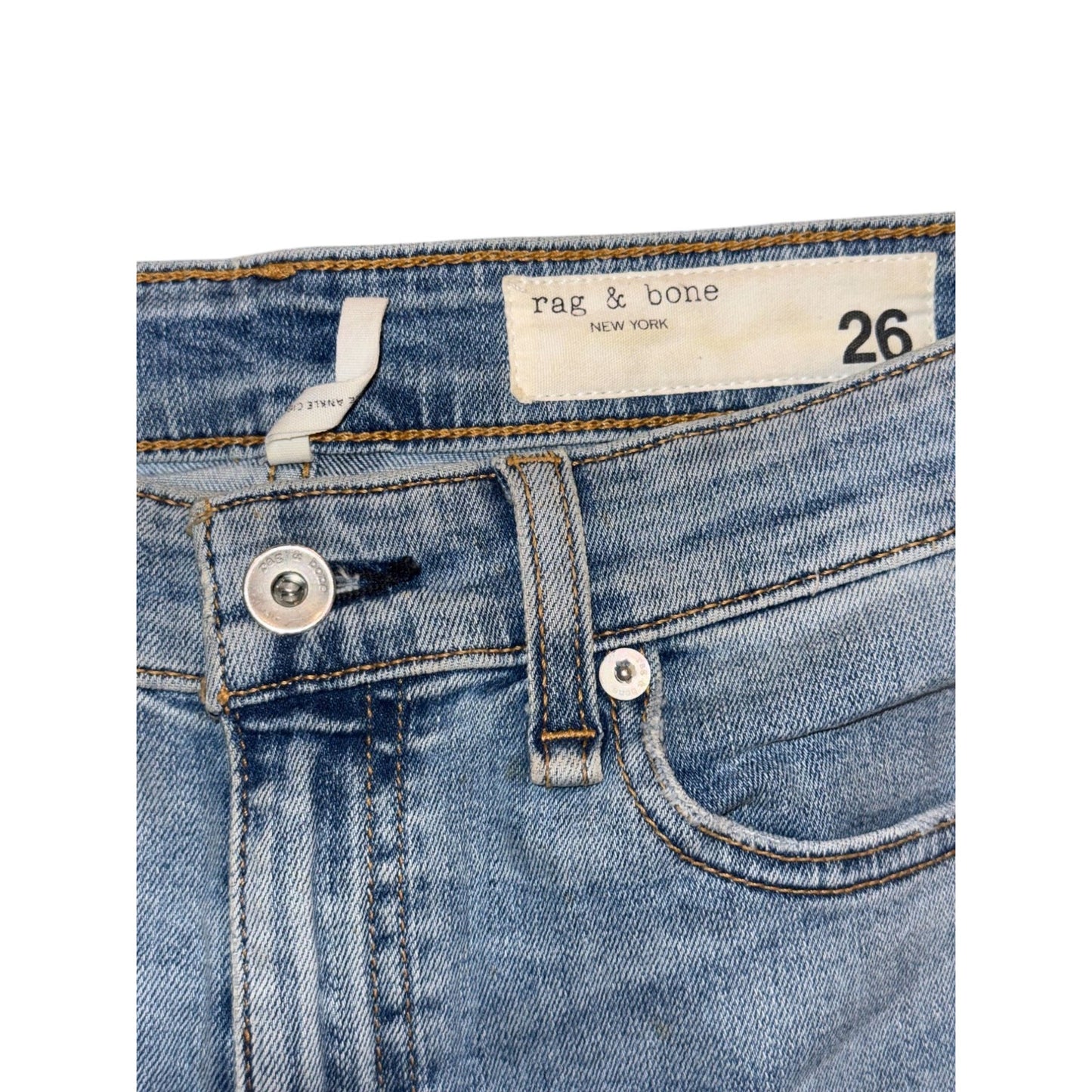 Rag & Bone Nina High-Rise Ankle Cigarette Jeans Size 26