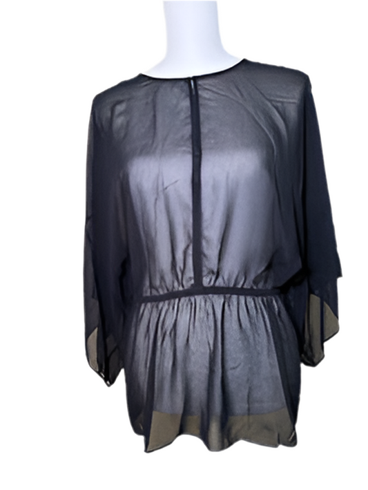 Tory Burch Margarete Sheer Top, Size 4