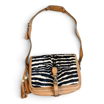 Gucci Marrakech Zebra Print Pony Hair Messenger Flap Bag with COA